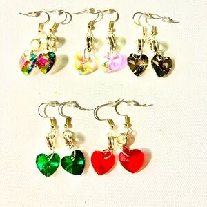 Crystal Heart Earrings